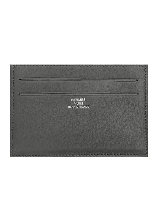 Citizen Twill Card Wallet Gris Mayer - HERMES - BALAAN.