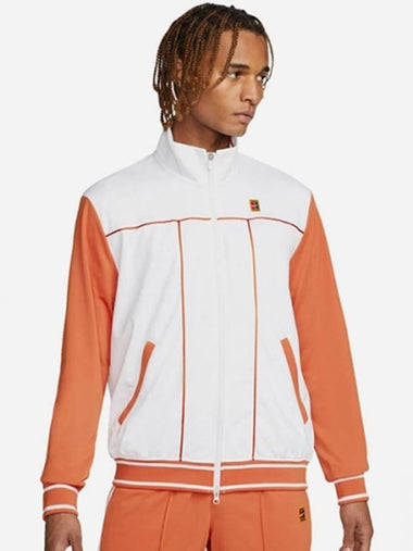 01 DC2566 808 Retro Coat Color Block Sports Jacket White Orange - NIKE - BALAAN 1