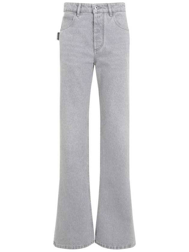 Flare Denim Jeans Light Grey Wash - BOTTEGA VENETA - BALAAN 2