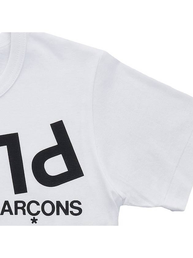 Women's Reverse Logo T-Shirt AZ P1T067 051 WHITE - COMME DES GARCONS - BALAAN 4