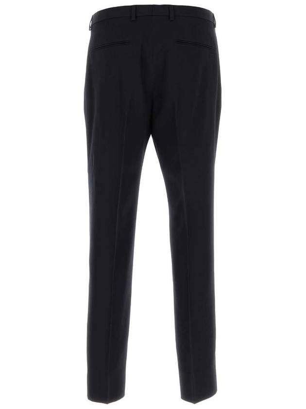 Wool gabardine straight pants navy - GUCCI - BALAAN 3