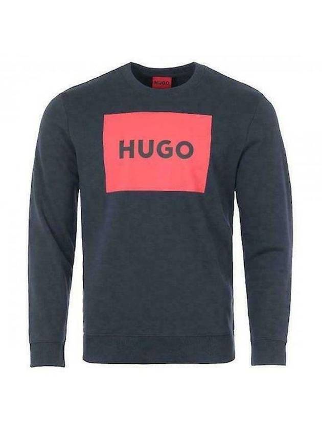 Logo Terry Cotton Sweatshirt Blue - HUGO BOSS - BALAAN 2