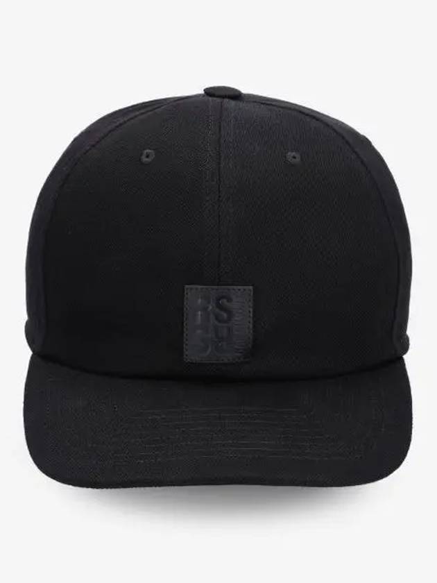 Small leather patch ball cap black 231942A100320099 - RAF SIMONS - BALAAN 1