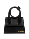 Le Chiquito Noeud Coiled Leather Tote Bag Black - JACQUEMUS - BALAAN 2