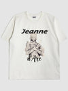 UNISEX Joan of Arc Graphic Short Sleeve T Shirt CREAM WHITE - KLOR - BALAAN 1