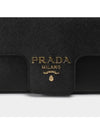 Saffiano Chain Cross Bag Black - PRADA - BALAAN 4