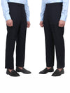 Diagonal Plain Weave Classic Wool Slacks Navy - THOM BROWNE - BALAAN 4