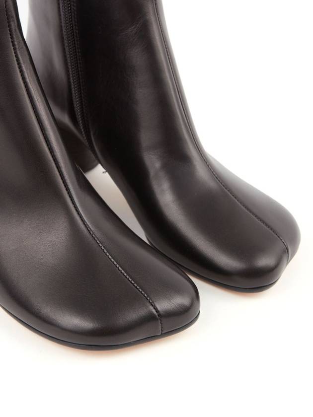 Women's Anatomic Tabi Toe Leather Middle Boots Black - MAISON MARGIELA - BALAAN 7