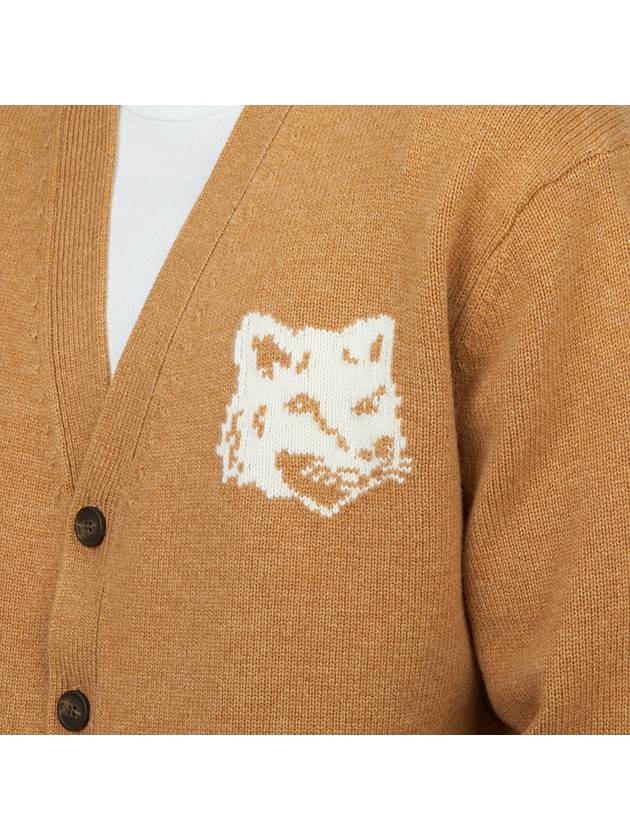 Fox Head Intarsia Comfort Cardigan Brown - MAISON KITSUNE - BALAAN 7