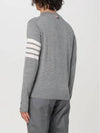 4 Bar Armband Classic Merino Wool Knit Top Light Grey - THOM BROWNE - BALAAN 4