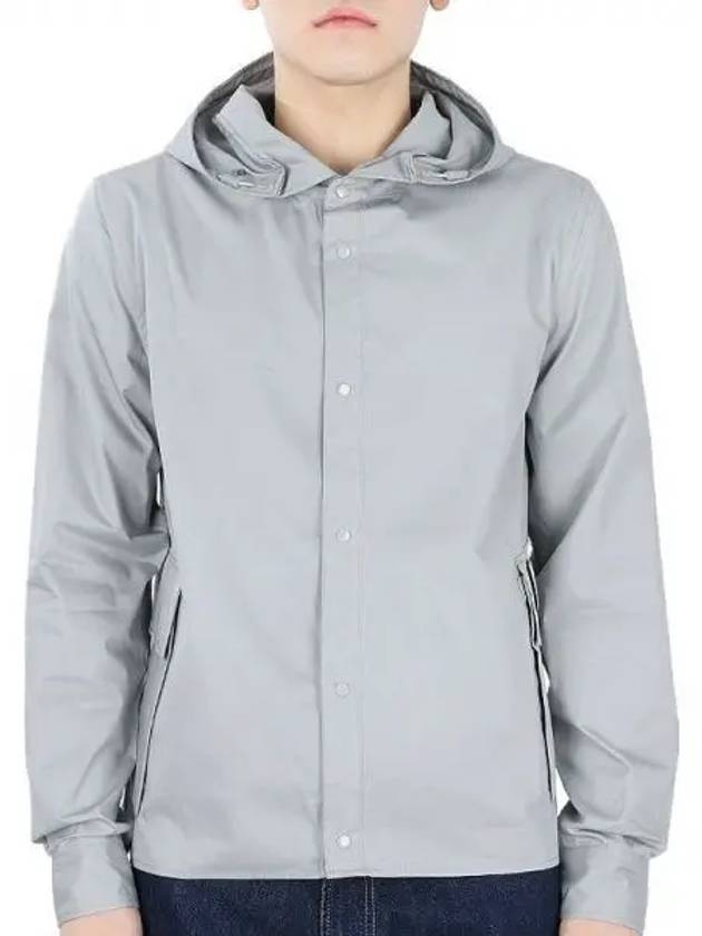 Gabardine PD Metropolis Logo Badge Button Hoodie Grey - CP COMPANY - BALAAN 2