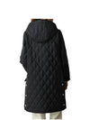 Women's Diamond Quilted Hoodie Single Coat Black - BURBERRY - BALAAN 11