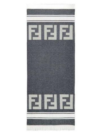 Cotton Beach Muffler Blue - FENDI - BALAAN 1