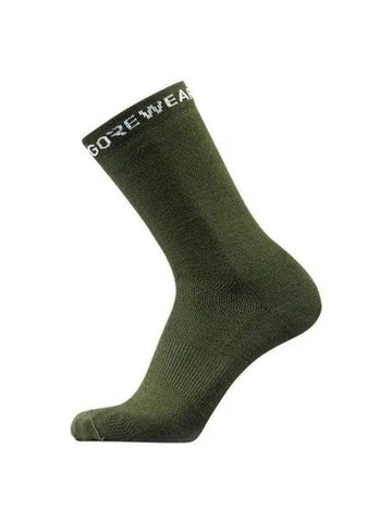 GOREWEAR Essential Merino Sock Utility Green 6 Inch Sports Quick Dry Socks - GOGORR - BALAAN 1