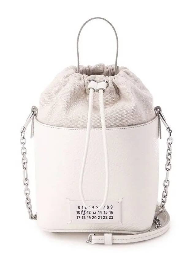 5AC Number Logo Texture Leather Bucket Bag Ivory - MAISON MARGIELA - BALAAN 2