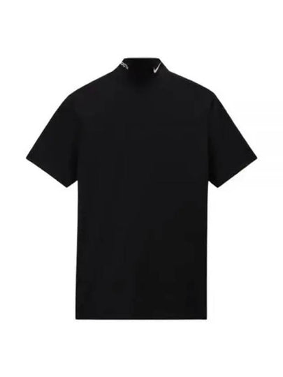 Mock Neck Short Sleeve T-Shirt Black - NIKE - BALAAN 2