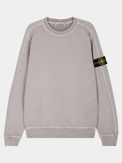 Garment Dyed Malfile Crewneck Sweatshirt Grey Heather - STONE ISLAND - BALAAN 2