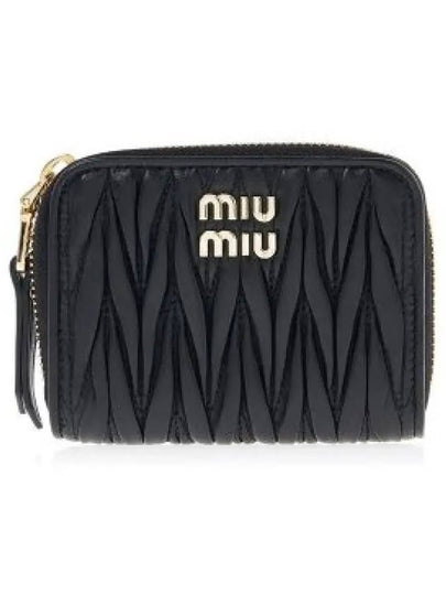 Matelasse Nappa Leather Coin Wallet Black - MIU MIU - BALAAN 2