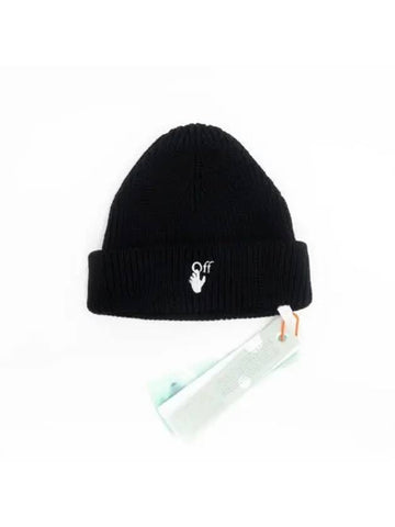 Off White Beanie Hat Black OMLC016F21KN001 - OFF WHITE - BALAAN 1