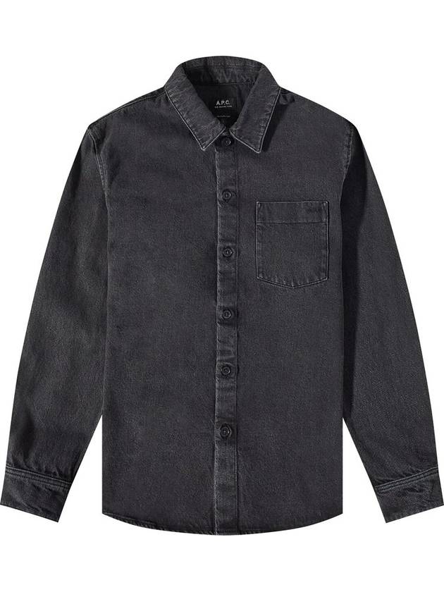 Vittorio Brodée Poitrine Denim Shirt Jacket Black - A.P.C. - BALAAN 2