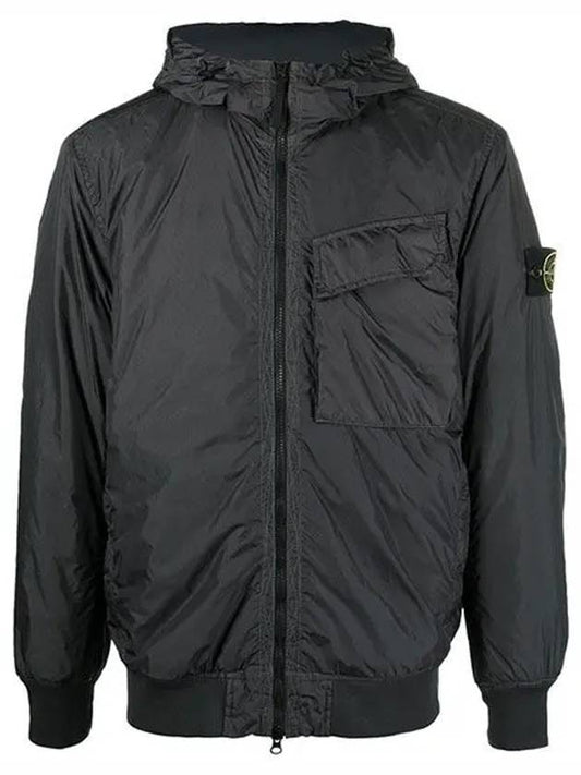 Men's Garment Crinkle Reps R NY Down Jacket Black - STONE ISLAND - BALAAN.