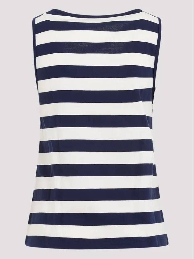 Striped Asymmetric Sleeveless White Black - MONCLER - BALAAN 3