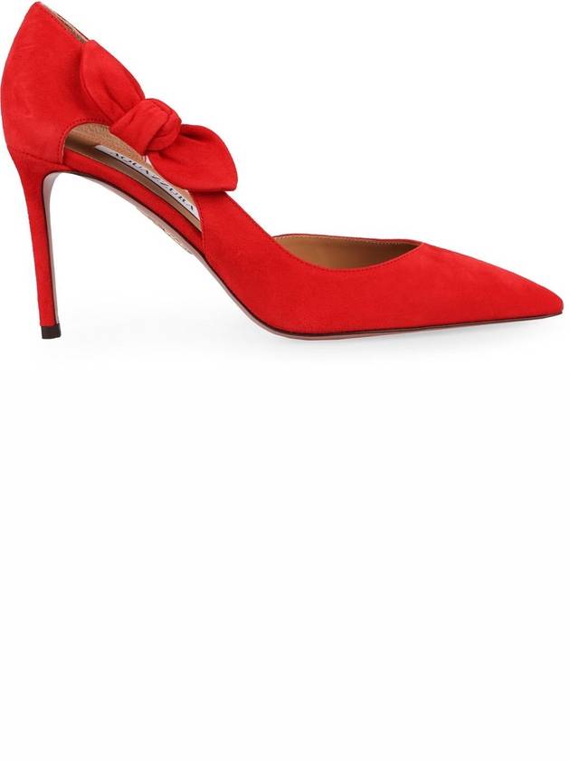 Aquazzura Very Bow Tie Suede Pumps - AQUAZZURA - BALAAN 2