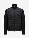 Padded Wool Cardigan Black - MONCLER - BALAAN 2