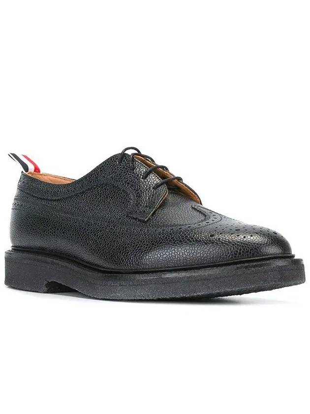 Men's Classic Long Wing Brogue Lace Up Brogue Shoes Black - THOM BROWNE - BALAAN 3