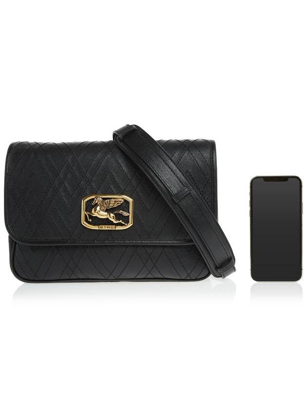 Pegasus Chevron Shoulder Bag Black 1N385 7697 1 - ETRO - BALAAN 7