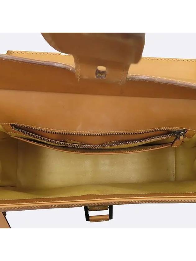 101676 Camel color leather pin buckle detail top handle tote bag mini wallet - GUCCI - BALAAN 4