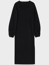 Draped Layered Knit Long Dress Black - NOIRER FOR WOMEN - BALAAN 4