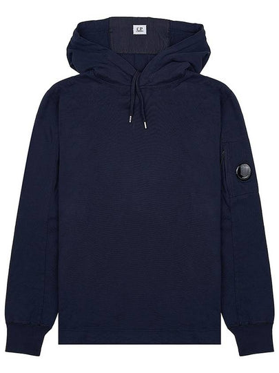 Men's Lens Wappen Fleece Hoodie Navy - CP COMPANY - BALAAN 2