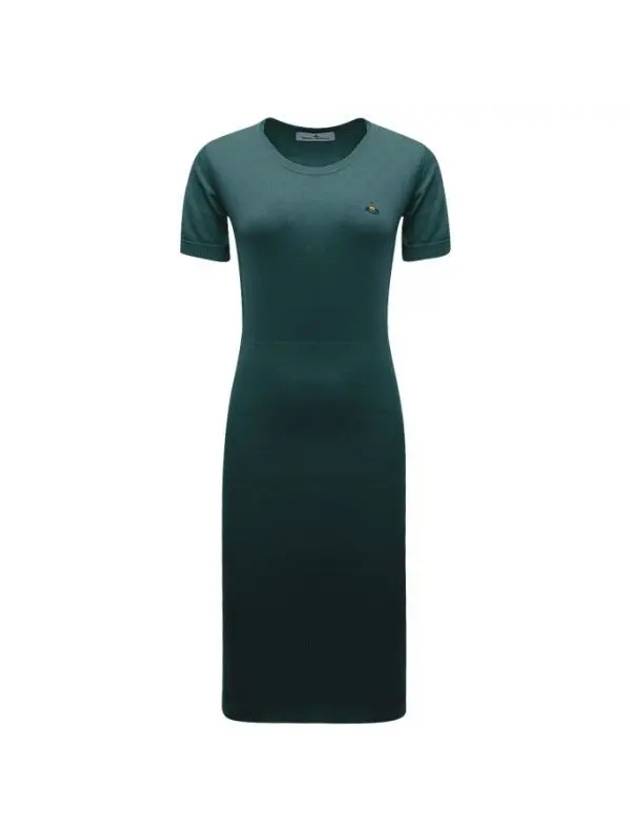 Women's ORB Knit Blend Short Dress Emerald Green - VIVIENNE WESTWOOD - BALAAN 1