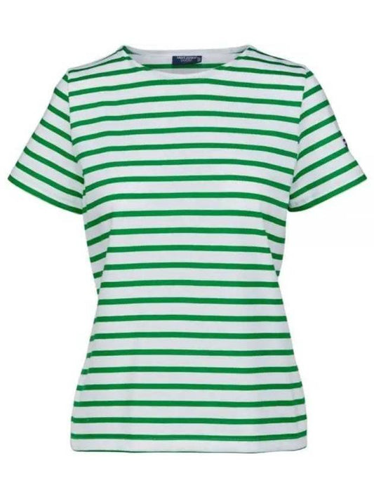 SAINT JAMES Etrill Striped Short Sleeve T-Shirt Green White 8414 NEIGEVERT - SAINT JAMES - BALAAN