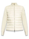 Logo Patch Padded Cardigan Cream - MONCLER - BALAAN 2