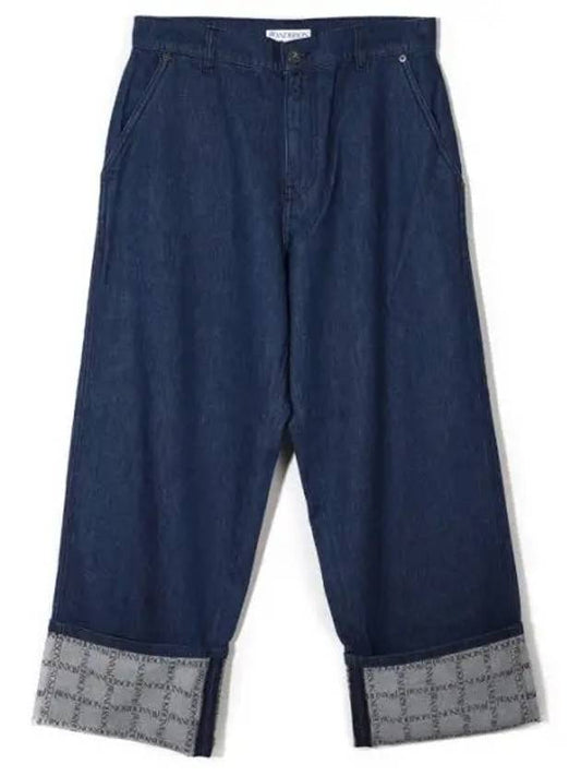 Logo Grid Workwear Jeans Dark Blue - JW ANDERSON - BALAAN 2