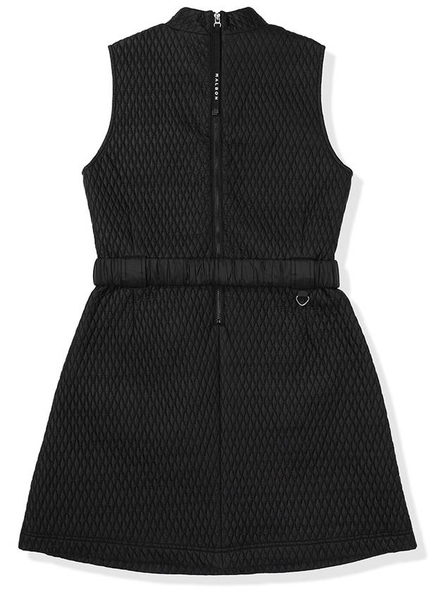 SMOKING QUILT BELTED DRESS BLACK WOMAN - MALBON GOLF - BALAAN 2