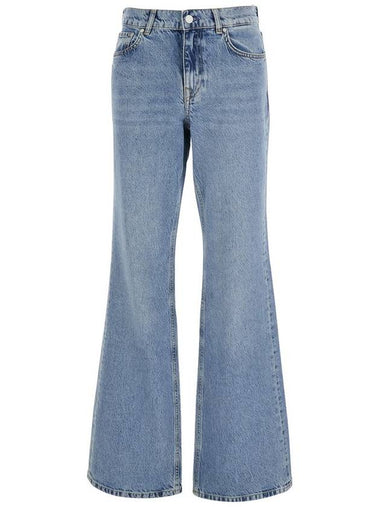 'Padua' Blue Flared Jeans With Logo Patch On The Rear In Denim Woman - AG JEANS - BALAAN 1