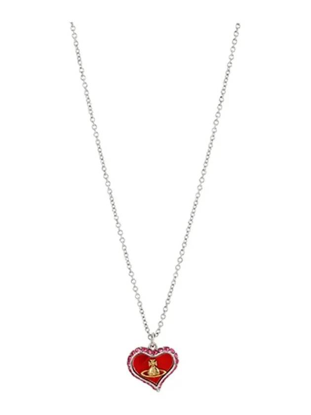 Petra Heart Logo Necklace Red - VIVIENNE WESTWOOD - BALAAN 4