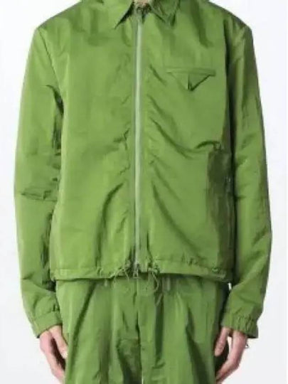 Triangle Pocket Nylon Zip Up Jacket Green - BOTTEGA VENETA - BALAAN 2