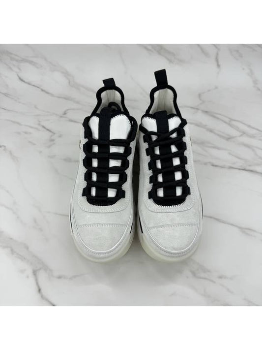 Mixed fiber sneakers white gold women s G45331 - CHANEL - BALAAN 2