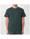 Raymond Logo Short Sleeve T-Shirt Green - A.P.C. - BALAAN 3