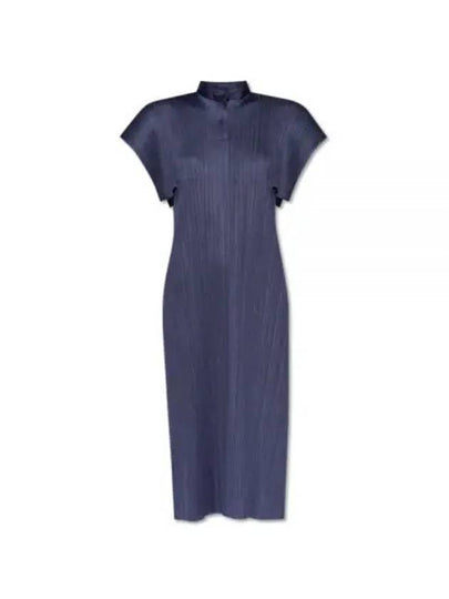 Monthly Colors August Midi Dress Dark Blue - ISSEY MIYAKE - BALAAN 2