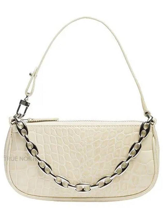 Bypa Women s 20CRMIRACEDSMA Crocodile Rachel Chain Shoulder Bag Cream 1060318 - BY FAR - BALAAN 1