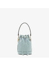 Mon Tresor FF Motif Leather Mini Bag Light Blue - FENDI - BALAAN 1