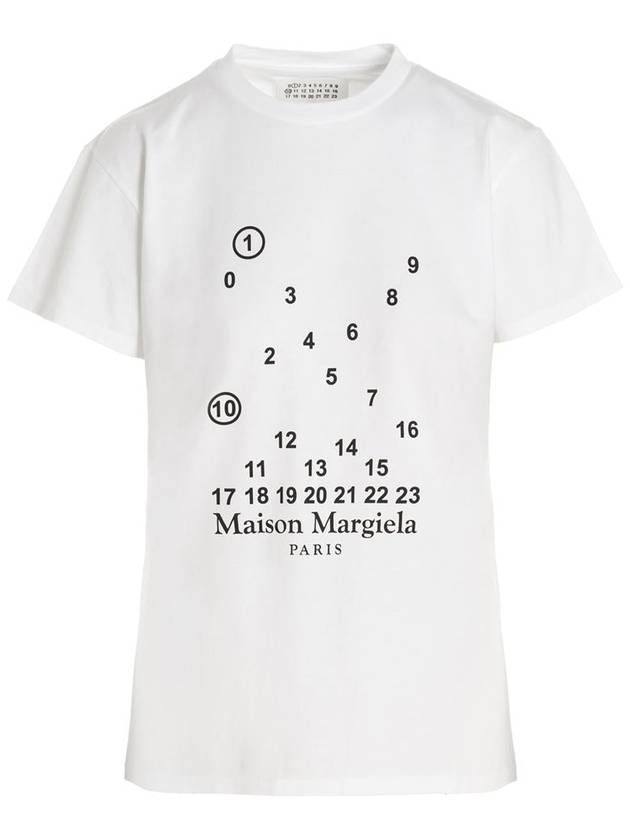 Numeric Logo Short Sleeve T-Shirt White - MAISON MARGIELA - BALAAN 2