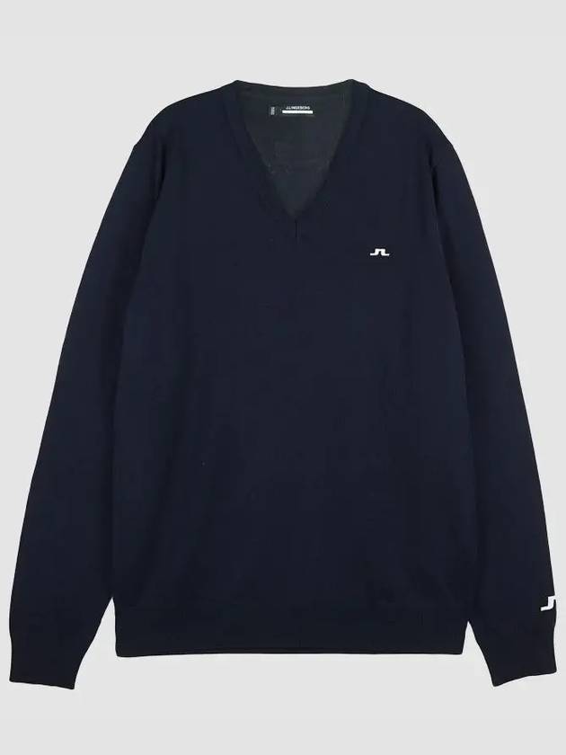 Lymann V-Neck Wool Knit Top Navy - J.LINDEBERG - BALAAN 2