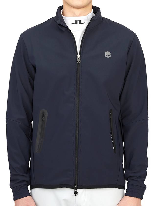 women's brushed zip-up jacket navy - HYDROGEN - BALAAN 3