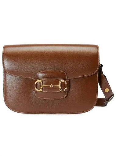 Horsebit 1955 Leather Shoulder Bag Brown - GUCCI - BALAAN 1